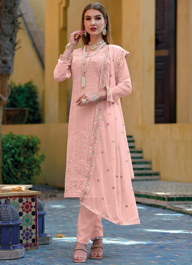 ZAHA AABIDAH VOL 1 FESTIVE WEAR GEORGETTE PAKISTANI SUIT COLLECTION  WHOLESALE PRICE