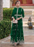 Dark Green Sequence Embroidery Slit Style Festive Anarkali Pant Suit