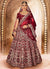 Deep Magenta Embroidery Bridal Wedding Lehenga Choli