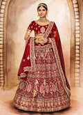 Bridal Red Embroidery Bridal Wedding Lehenga Choli