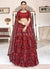 Maroon Embroidered Festive Lehenga Choli