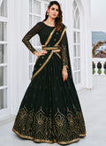 Black Sequence Embroidery Georgette Lehenga Choli