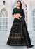 Navy Blue Sequence Embroidery Georgette Lehenga Choli