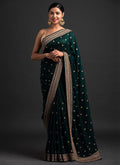 Green And Golden Saree