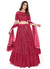 Magenta Sequence Embroidery Wedding Lehenga Choli