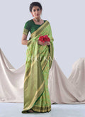 Green Two Tone Paithani Silk Saree