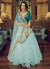 Blue Two Tone Sequence Embroidered Net Lehenga Choli