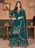 Dark Green Embroidered Festive Wear Palazzo Suit