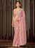 Soft Pink Sequence Embroidered Georgette Saree