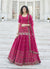 Pink Multi Embroidered Wedding Lehenga Kurti