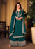 Green Cording Embroidered Designer Palazzo Suit 