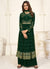 Green Sequence Embroidery Festive Palazzo Suit