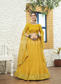 Yellow Embroidered Bollywood Lehenga Choli
