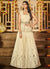 Off White Sequence Embroidery Peplum Lehenga Choli