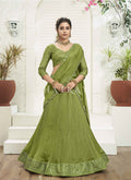 Light Green Embroidered Bollywood Lehenga Choli