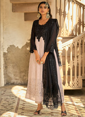 Black And Pink Sequence And Zari Embroidery Pant Style Suit