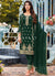 Green Georgette Embroidered Pant Suit