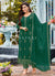 Green Embroidered Traditional Pant Style Suit