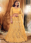 Yellow Designer Embroidery Wedding Lehenga Choli