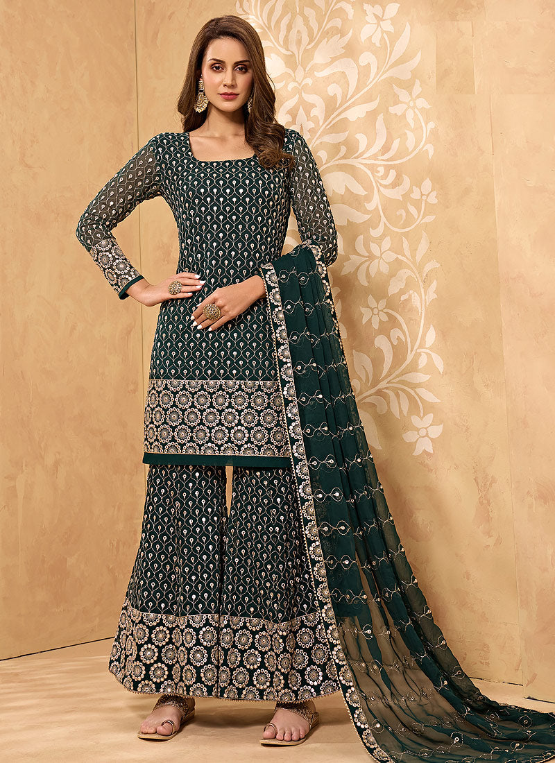 Green Sharara Suit
