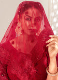 Red Embroidered Lehenga  In Canada 