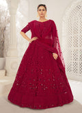 Bridal Red Sequence Embroidered Lehenga  