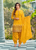 Yellow Sequence Embroidered Patiala Suit