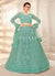 Sea Green Embroidered Wedding Style Net Lehenga Choli