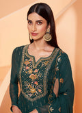 Dark Green Georgette Gharara Suit