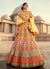 Yellow Multicoloured Traditional Embroidered Lehenga Choli