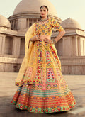 Yellow Multicoloured Traditional Lehenga Choli