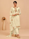 Pale Yellow Embroidered Pakistani Pant Suits
