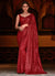 Red Sequence Work Party Wear Saree