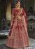 Deep Marron Traditional Embroidery Wedding Lehenga Choli