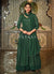 Green Sequence Embroidered Pleated Anarkali Lehenga Suit