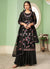 Black Multi Embroidery Georgette Palazzo Suit