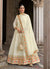 Off White Sequence And Multi Embroidered Anarkali Suit