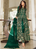 Green Embroidered Designer Anarkali Suit