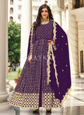 Purple Wedding Anarkali Suit