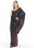 Black And Red Sequence Embroidery Georgette Saree