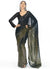 Black And Golden Sequence Embroidery Georgette Saree