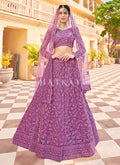 Buy Lehenga Choli - Lavender Sequence Embroidery Wedding Lehenga Choli