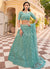 Buy Lehenga Choli - Sea Green Sequence Embroidery Wedding Lehenga Choli