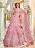 Buy Lehenga Choli - Pink Zari Embroidery Bridal Lehenga Choli