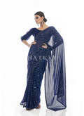 Blue Sequence Embellished Bridesmaid Saree