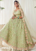 Indian wedding Lehanga - Pista Green Designer Lehenga Choli