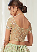 Lehanga Choli - Pista Green Designer Lehenga Choli