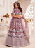 Purple Traditional Embroidered Wedding Lehenga Choli