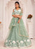 Pista Green Traditional Embroidered Wedding Lehenga Choli