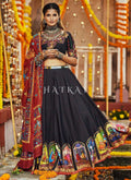 Black Multicoloured Kutchi Embroidered Chaniya Choli